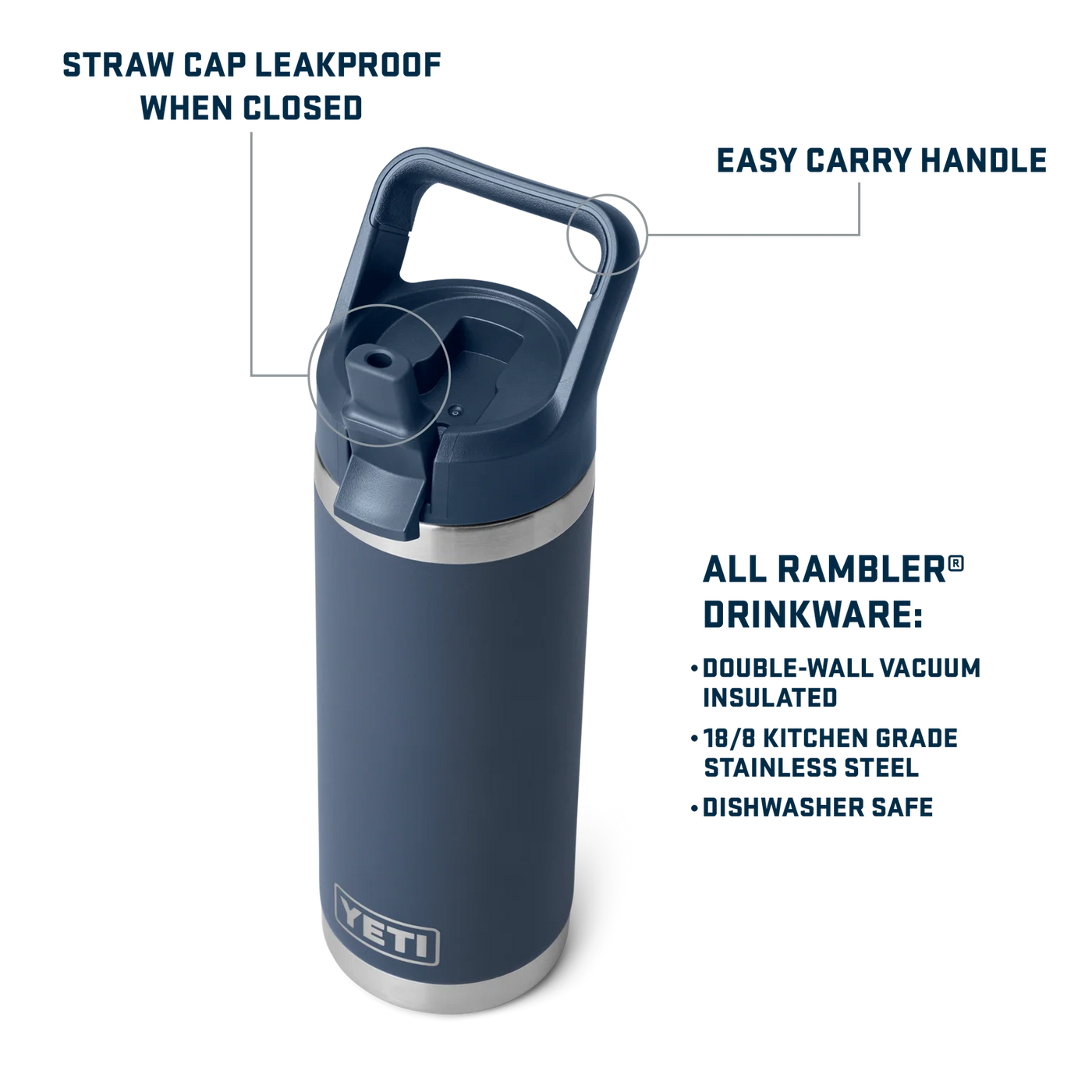 18oz C Straw Bottle Royal Blue