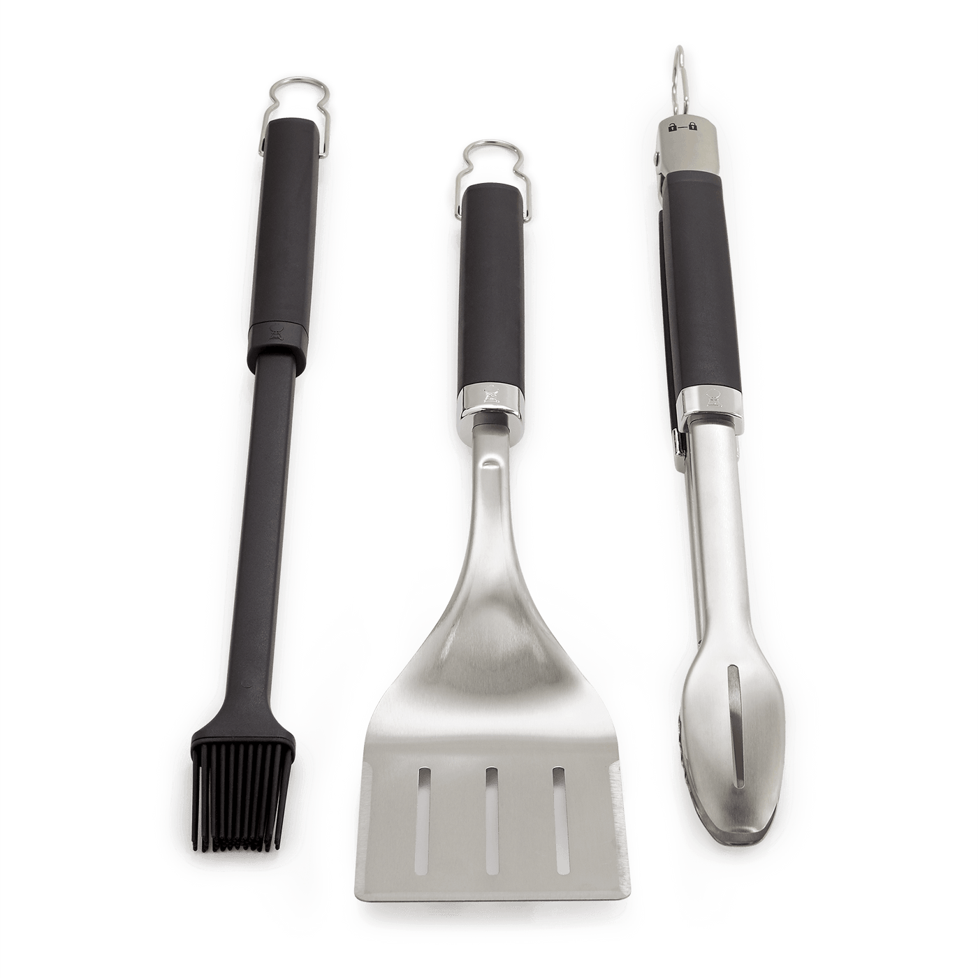 3 Piece Tool Set Tongs Spatula And Basting Brush