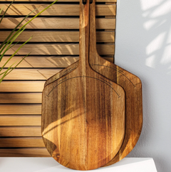 Acacia Wood Pizza Peel & Server