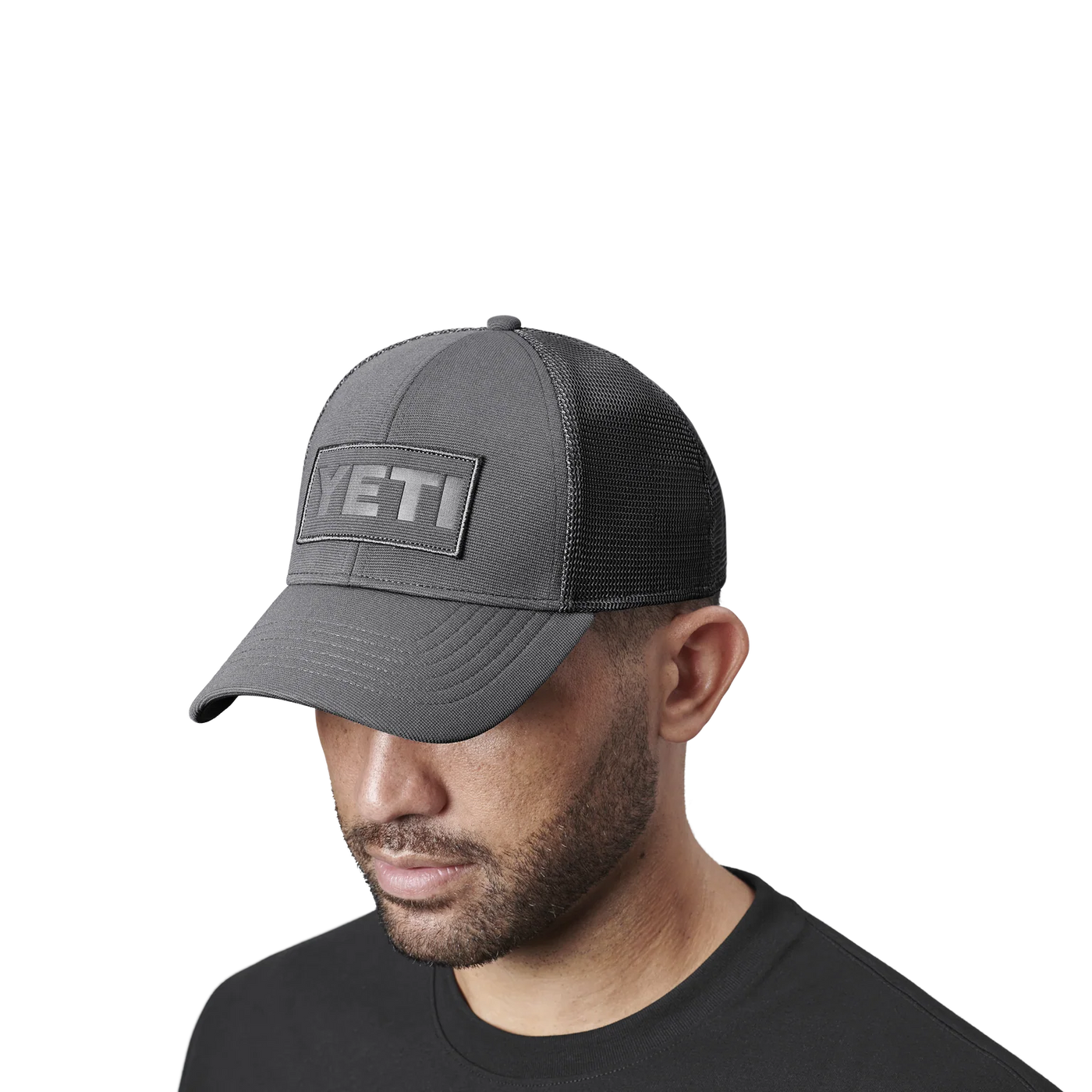 TRUCKER HAT GREY ON GREY